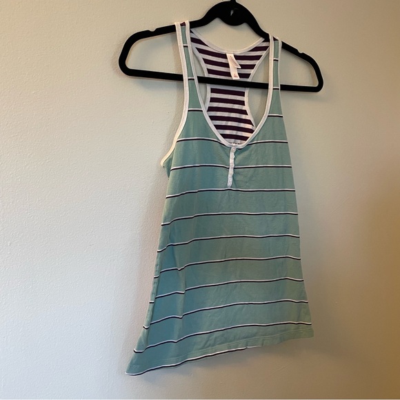 Xhilaration | Green, Purple Colorblock Racerback Tank | Size Small - Picture 5 of 11